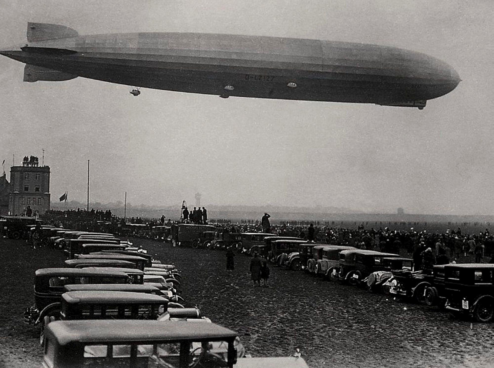 Graf Zeppelin over Friedrichshafen