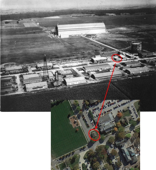 Location of original building, Scott Field