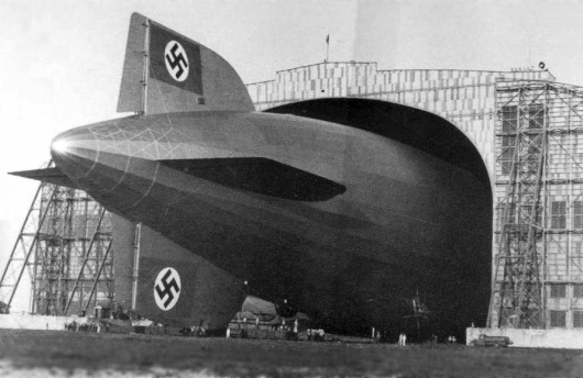 Hindenburg in Hangar 1. 