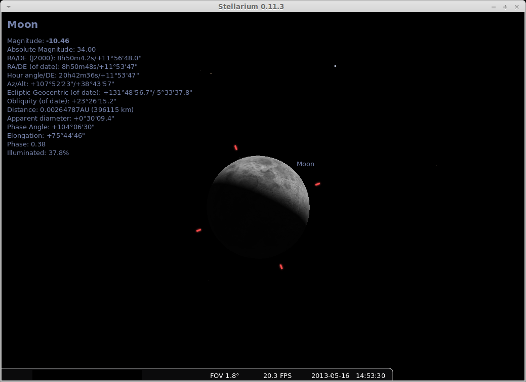 Matrix Display Moon Graph Real-time Moon Display